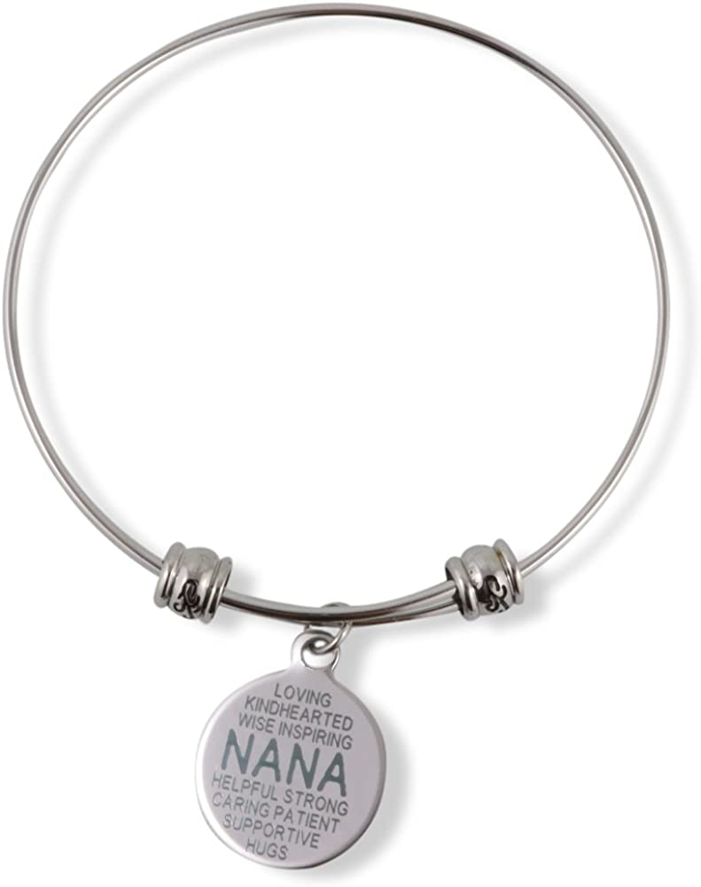 Nana Bracelet Bangle Gift Gifts For Grandma Grandmother Jewelry Jewlry Charm Accessories Stuff Gift for Men Women Decor Nanna Nano Nona-0