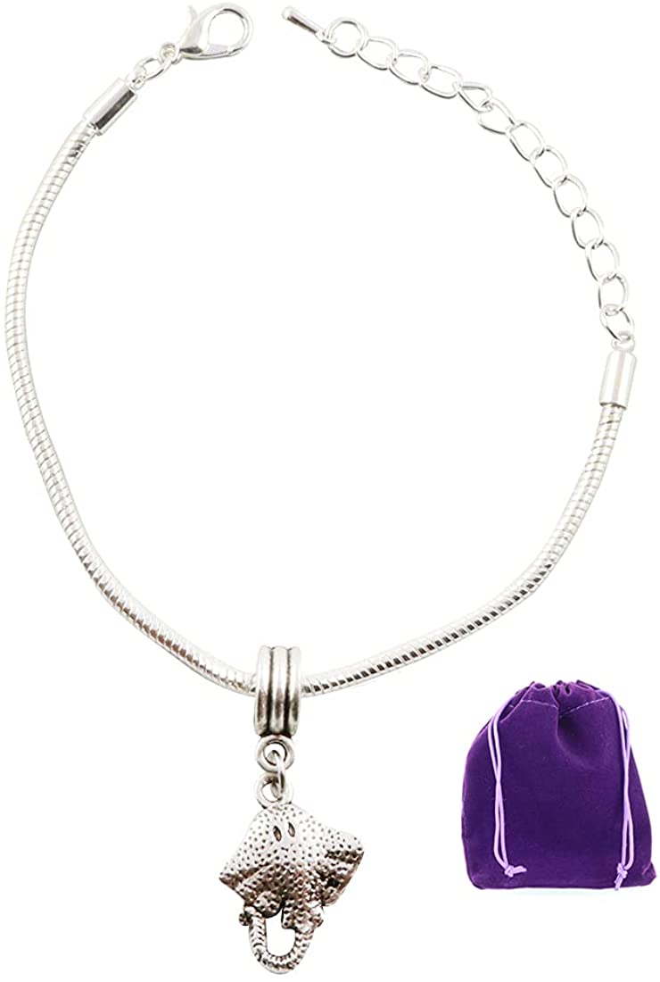 Stingray Bracelet | Stainless Steel Snake Chain Charm Bracelet-0