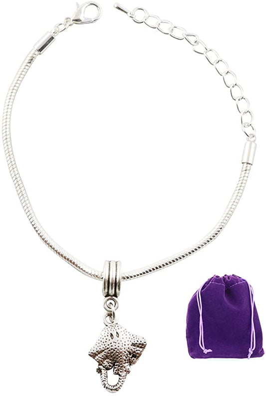 Stingray Bracelet | Stainless Steel Snake Chain Charm Bracelet-0