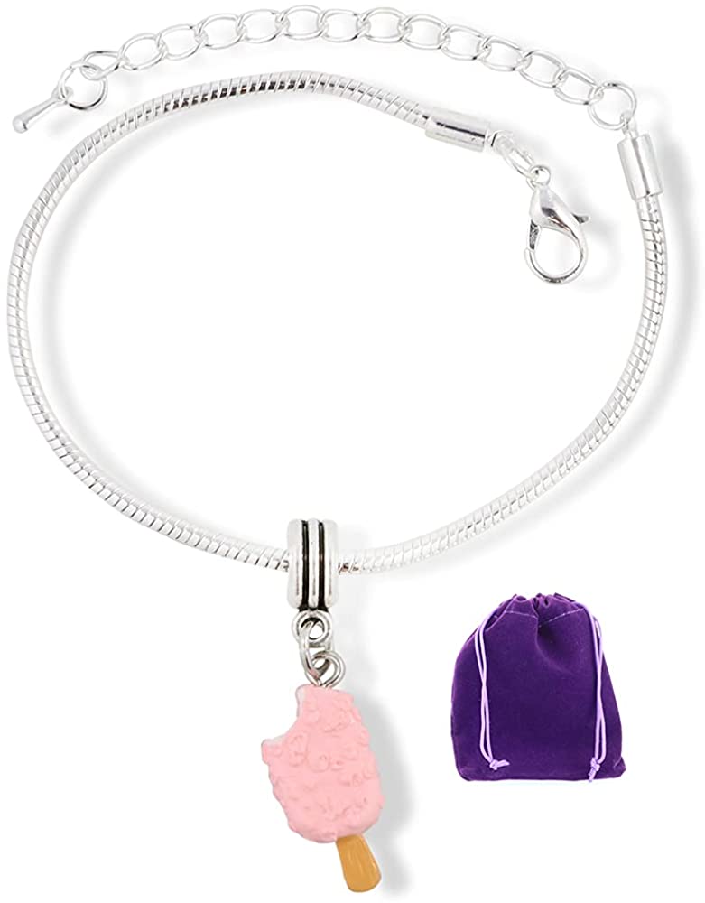 Emerald Park Jewelry Ice Cream Treat Snake Chain Charm Bracelet-2