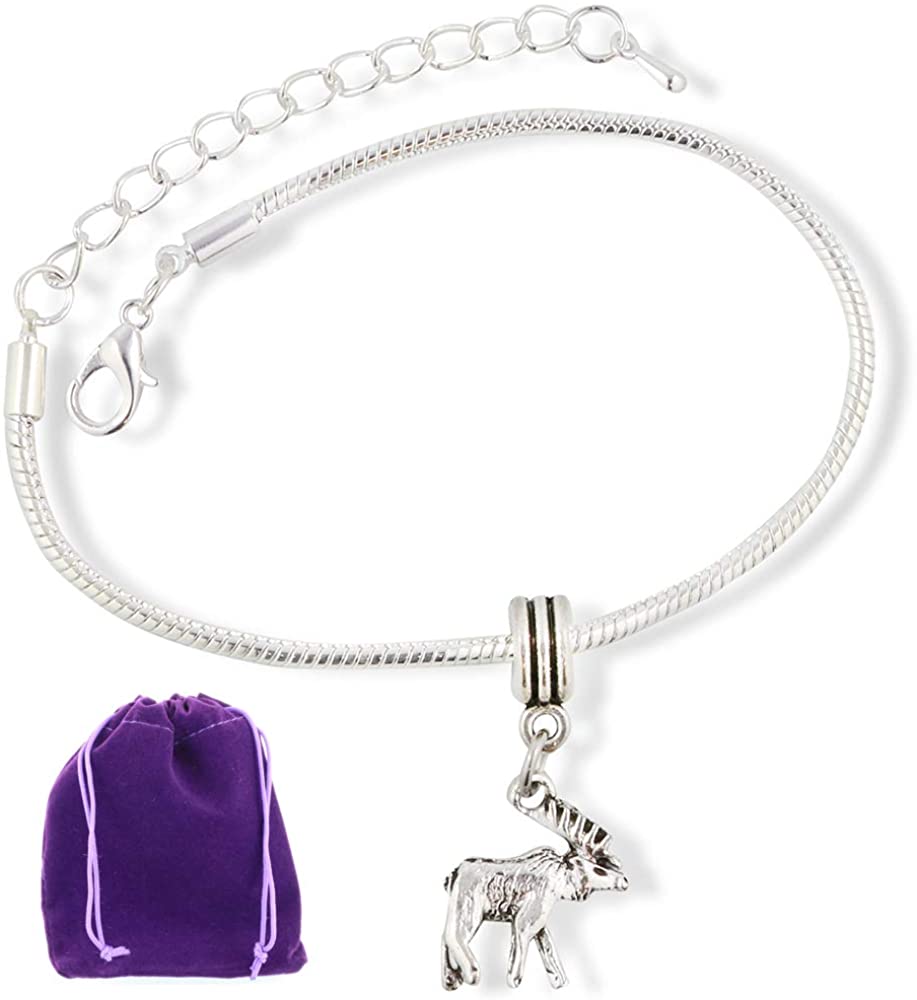 Moose Gifts | Moose Bracelet these are Moose Gifts for Women and Men and Moose Gifts for Moose Lovers that Love Animal Bracelets and Novelty Bracelets of Alaska Animals on Moose Jewelry for Mama Moose-0
