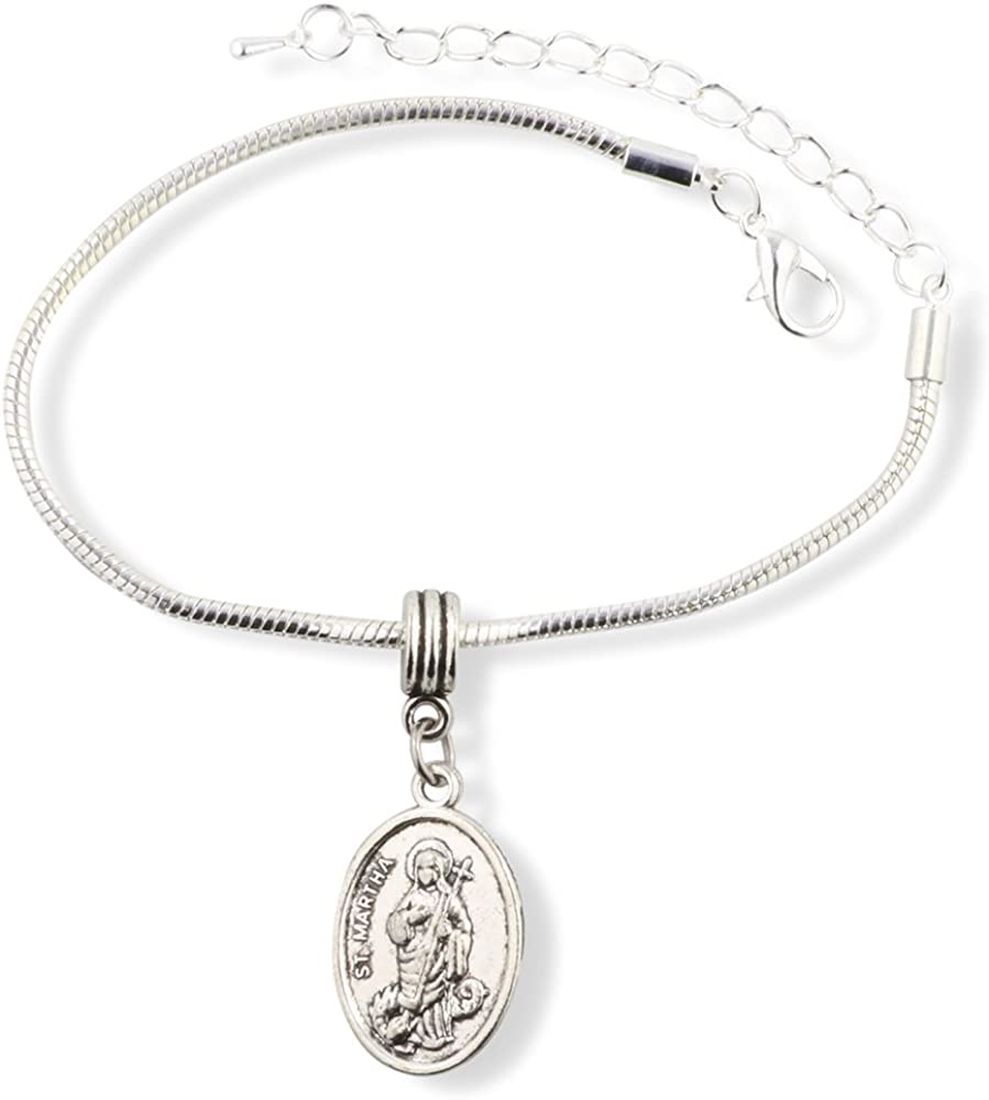 Saint Martha Bracelet | Snake Chain Charm Bracelet-0