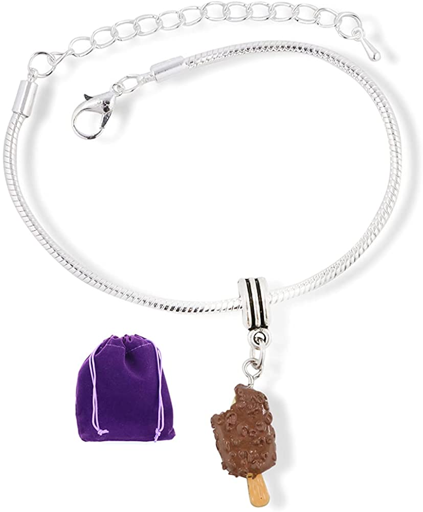 Emerald Park Jewelry Ice Cream Treat Snake Chain Charm Bracelet-0