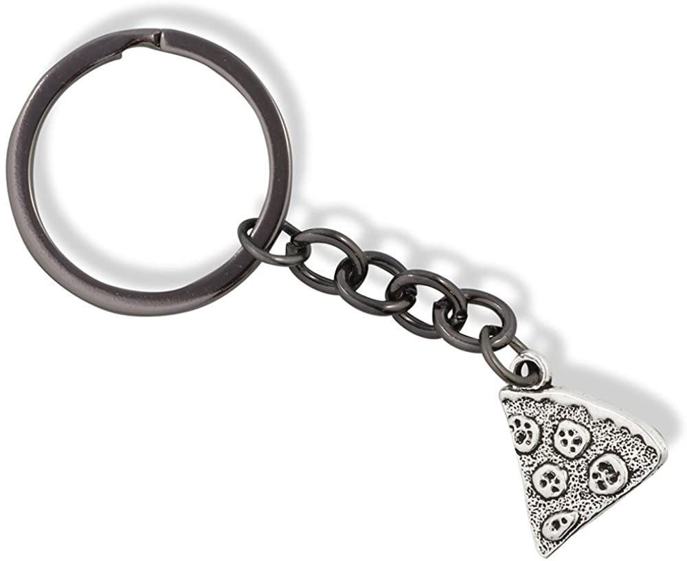 Emerald Park Jewelry Pizza Charm Keychain-0