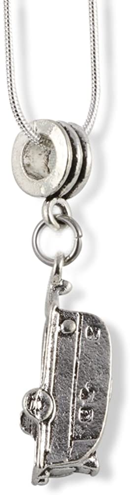 Emerald Park Jewelry Camping Necklace | Travel Trailer Snake Chain Pendant-0