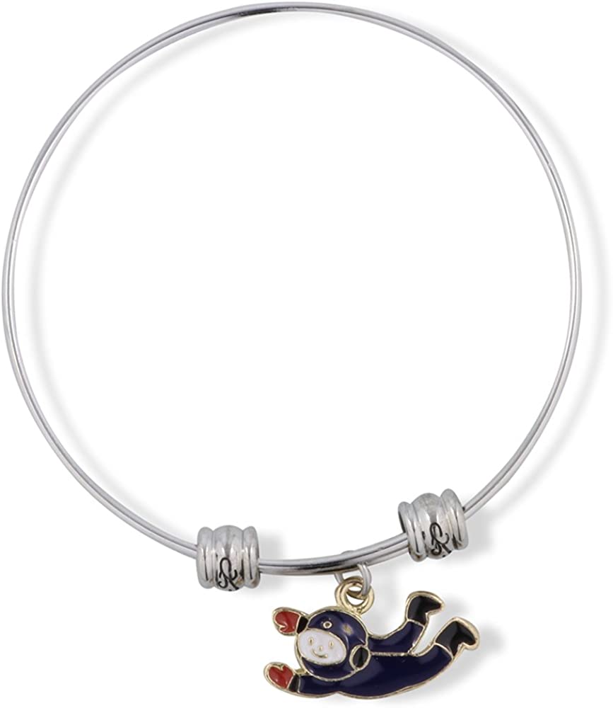 Astronaut Spaceman Blue Suit Floating Fancy Charm Bangle-0