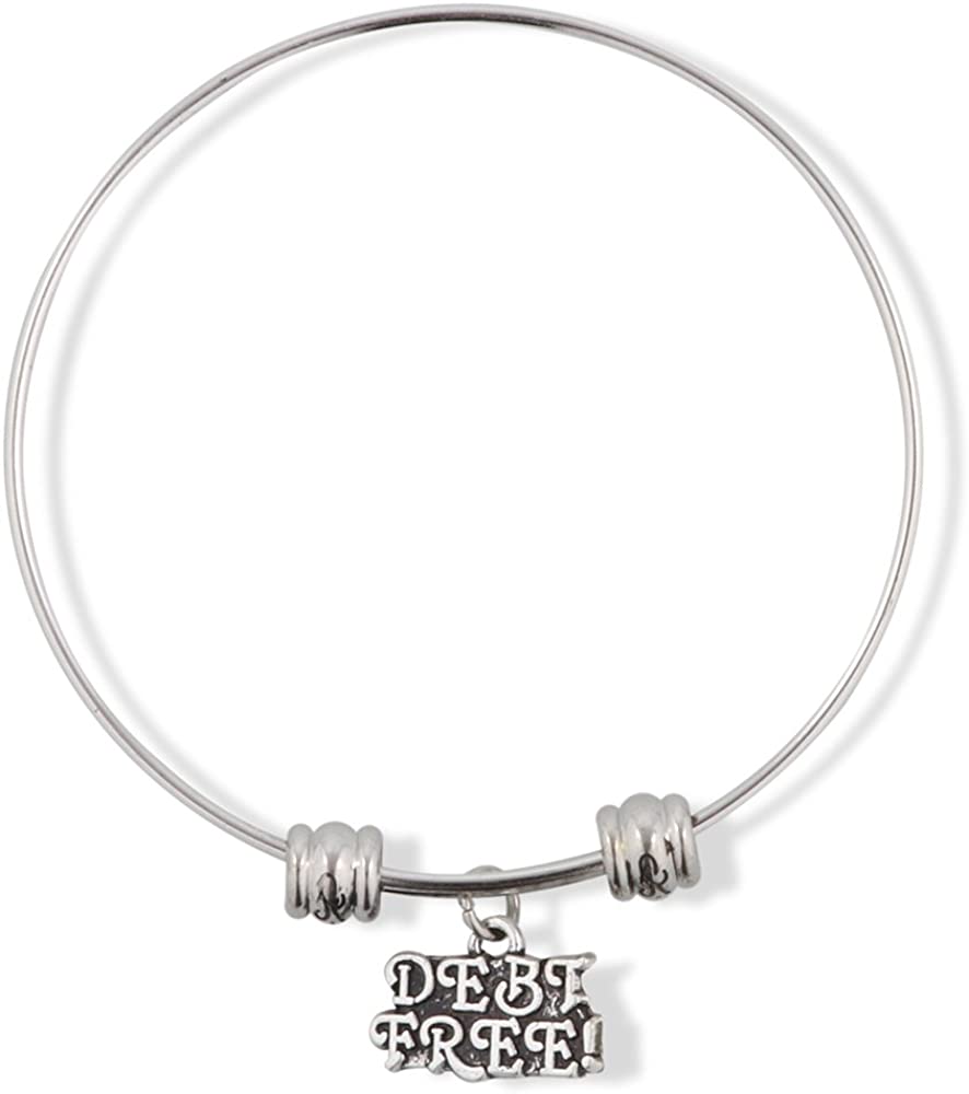 EPJ Debt Free Text Fancy Charm Bangle-0