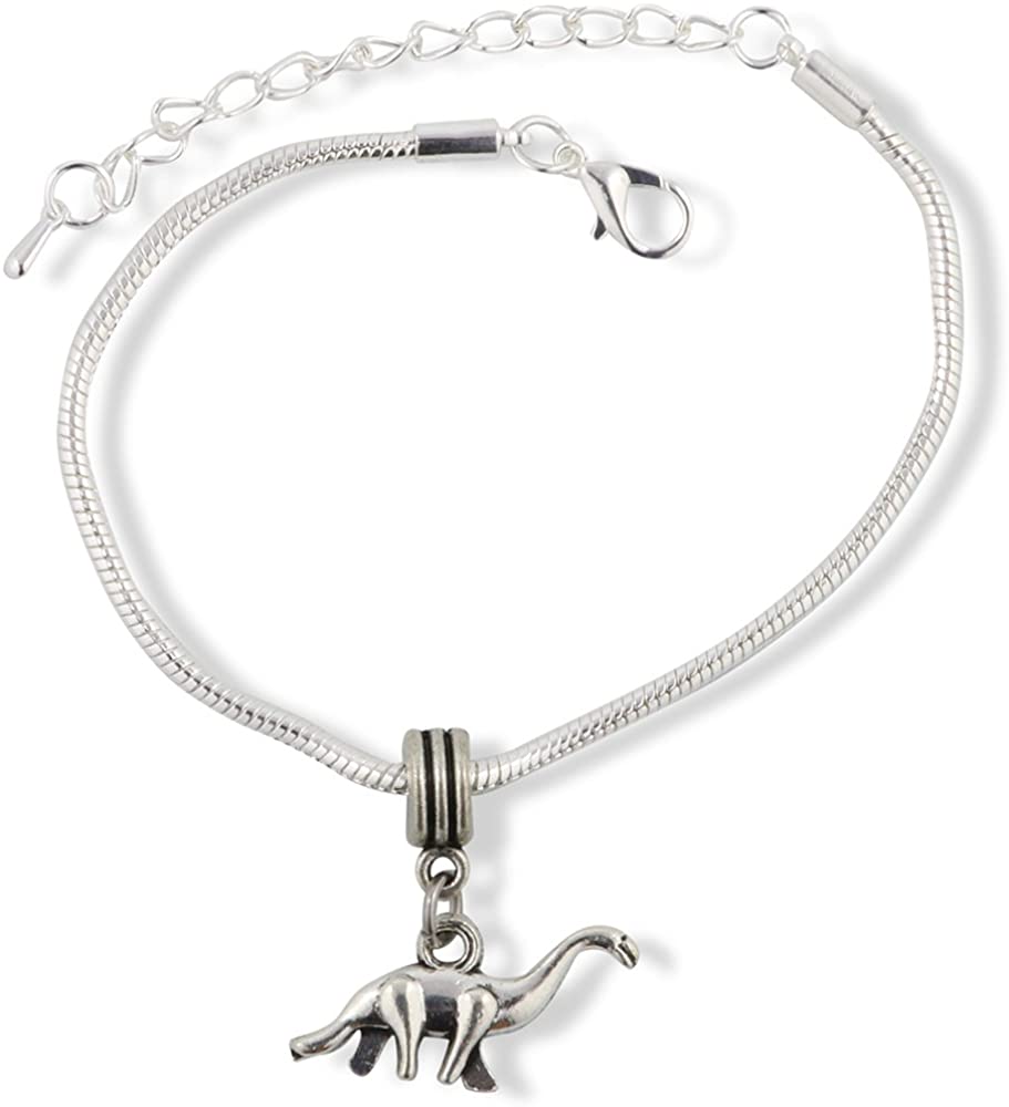Brontosuarus Snake Chain Charm Bracelet-0