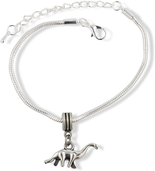 Brontosuarus Snake Chain Charm Bracelet-0