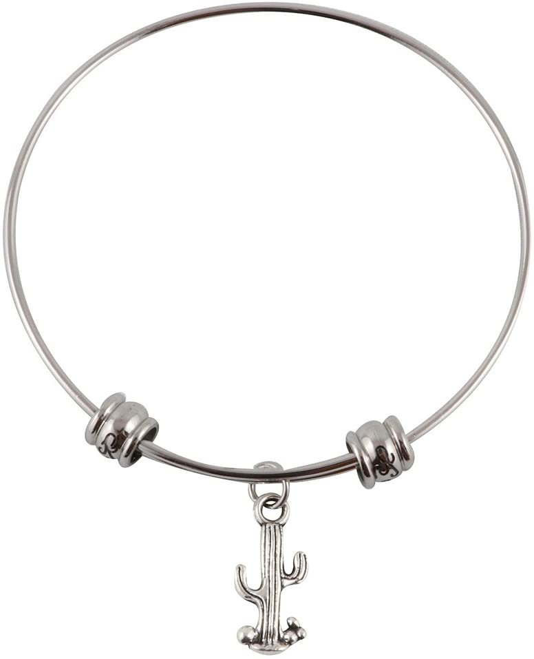 Cactus Bracelet Bangle Jewelry Cacti Charm Stuff Gifts for Women Teen Men Arizona Cactus Succulent Decor-0