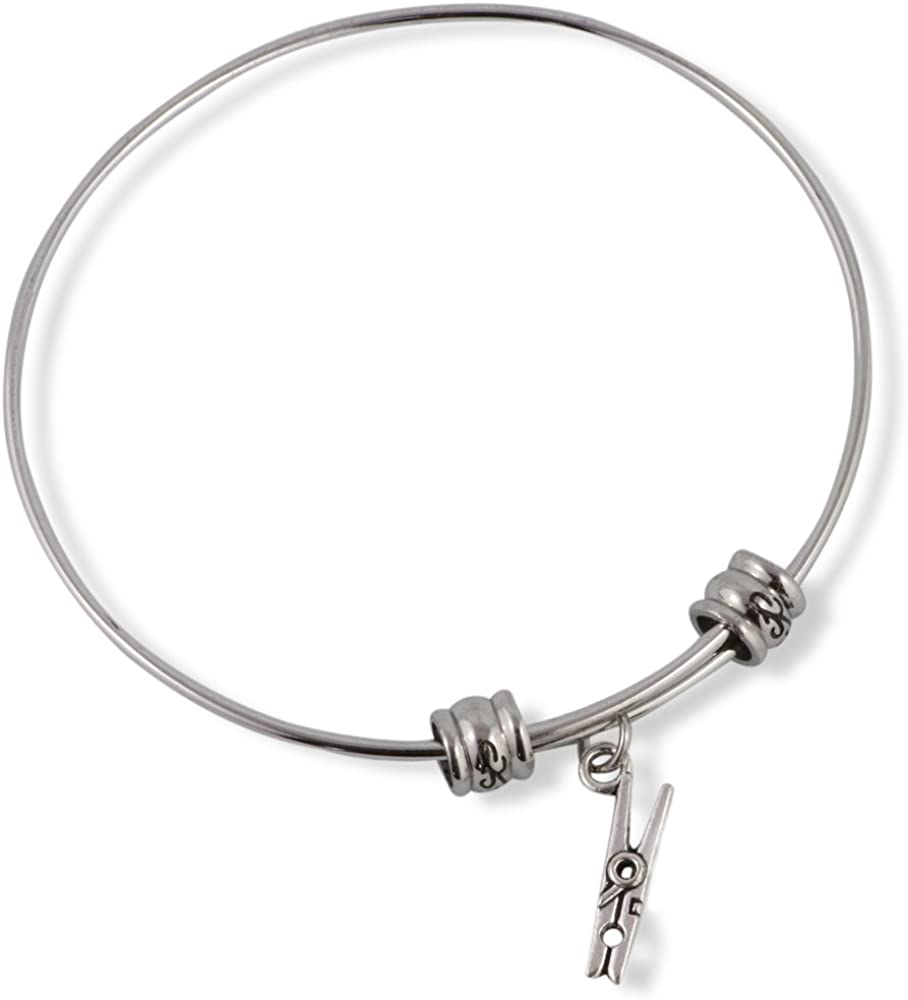 Clothing Bracelet | Clothes Pin Fancy Charm Bangle-0