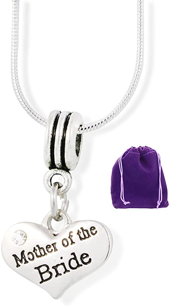 Mother of the Bride Charm Snake Chain Necklace-0