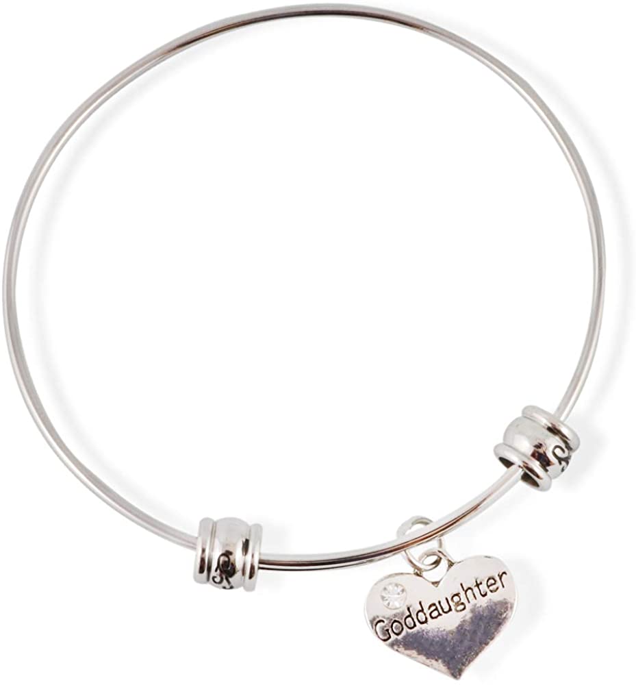 Goddaughter Gifts from Godmother Bracelet Bangle Godmother Gifts from Godchild Jewelry Jewlry Charm Accessories Stuff Gift for Kids Men Women Boys Girls Decor-0