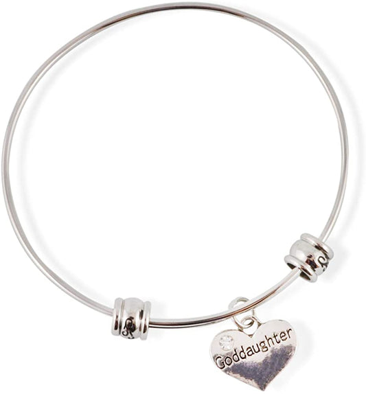 Goddaughter Gifts from Godmother Bracelet Bangle Godmother Gifts from Godchild Jewelry Jewlry Charm Accessories Stuff Gift for Kids Men Women Boys Girls Decor-0