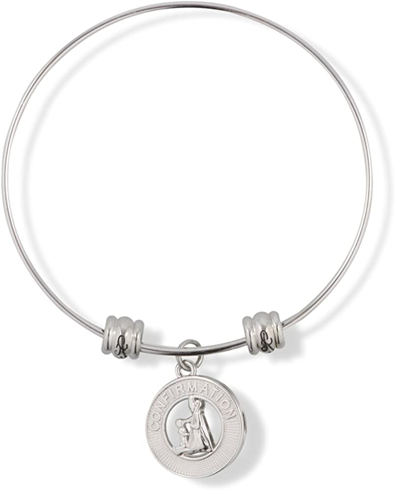 Catholic Confirmation Fancy Charm Bangle-0