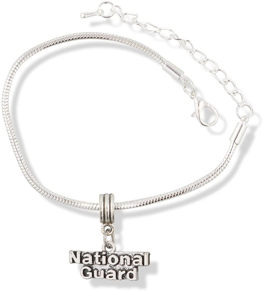 EPJ National Guard Text Snake Chain Charm Bracelet-0