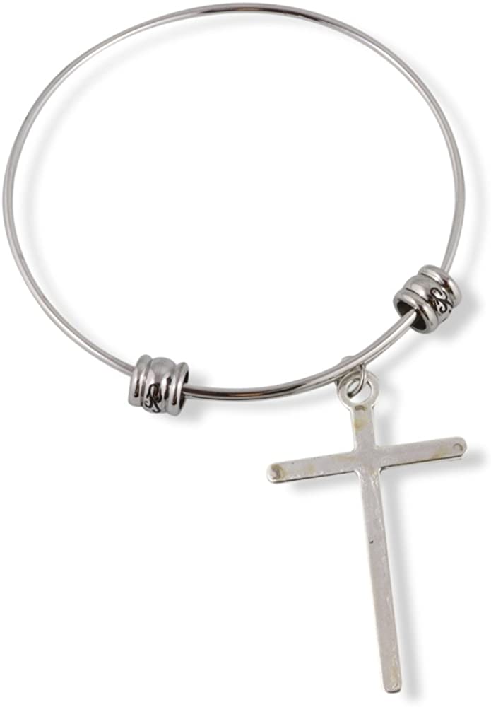 Large Simple Cross Fancy Bangle-0