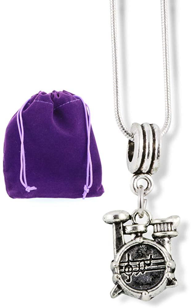 Drum Set Necklace | Snake Chain Necklace-0
