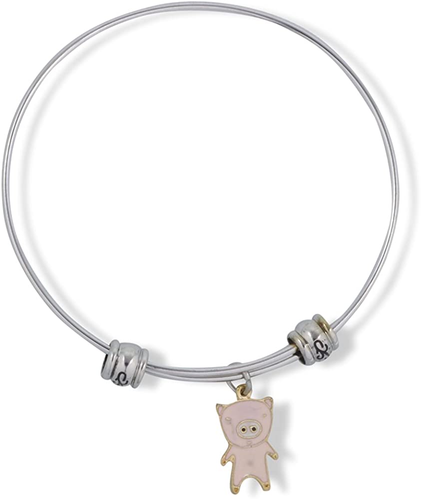 Pink Pig Fancy Charm Bangle-0