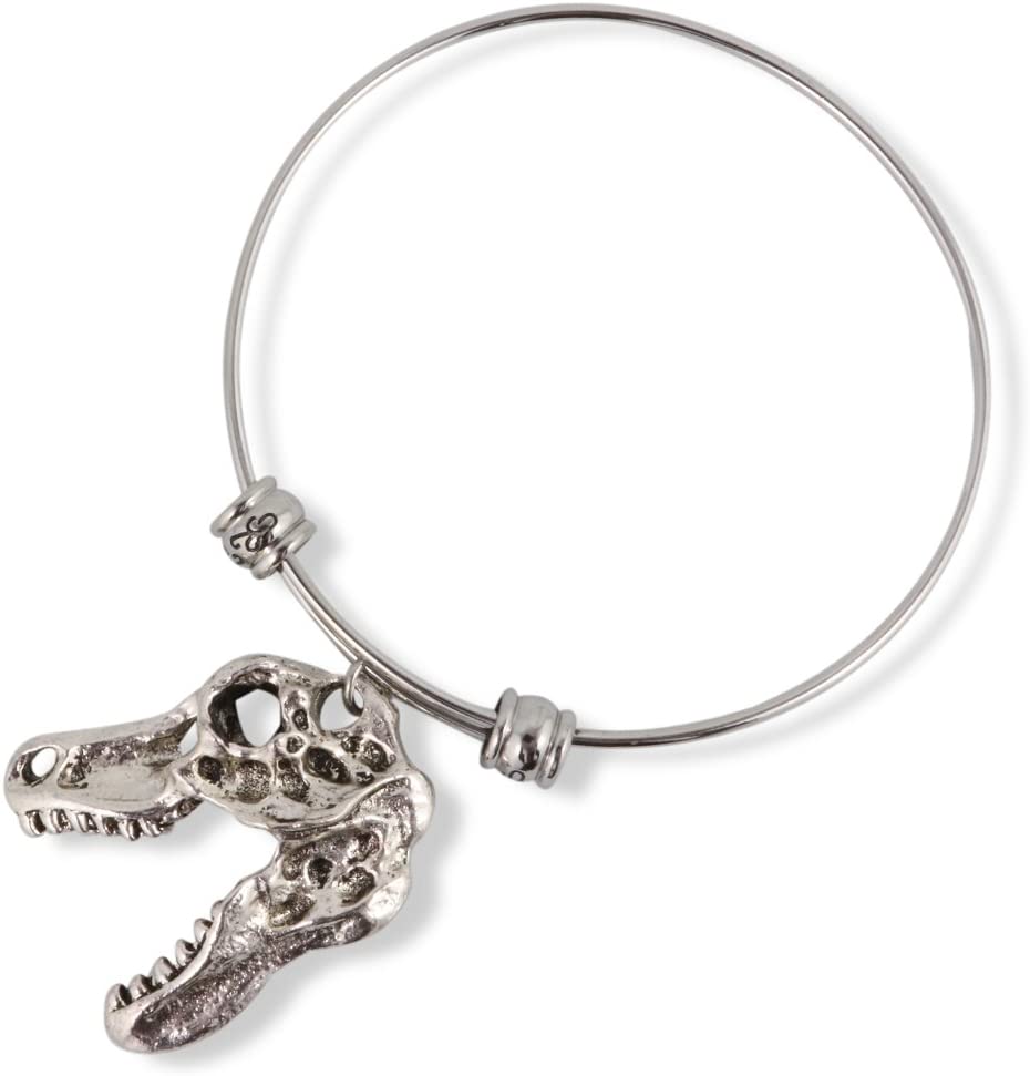 Dinosaur Gifts Bracelet Bangle Jewelry Jewlry TRex T Rex Tyrannosaurus Tyrannosaur Teranosaurus Dinosaur Bracelet Accessories Stuff Gift for Kids Men Women Boys Girls Decor Prehistoric Creature-0