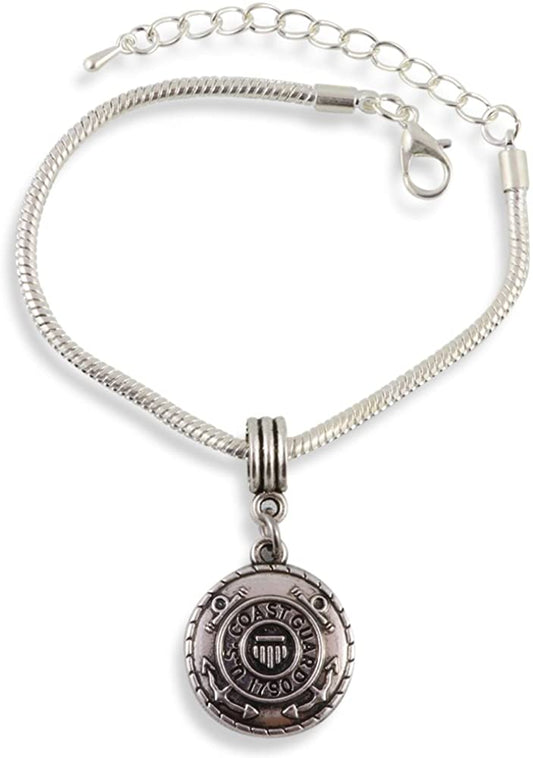 Coast Guard Bracelet | 1790 Stainless Steel Snake Chain-0