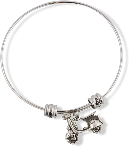Emerald Park Jewelry Vespa Scooter Bike Fancy Charm Bangle-0