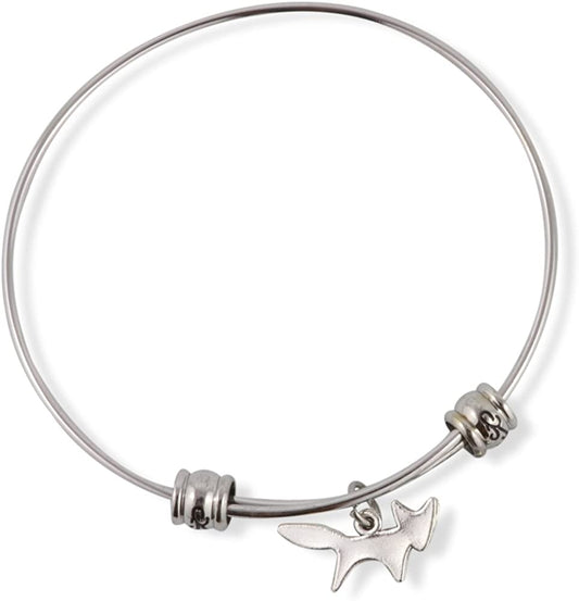 Fox Bracelet | Fox Silhouette Fancy Bangle Gift for Women-0