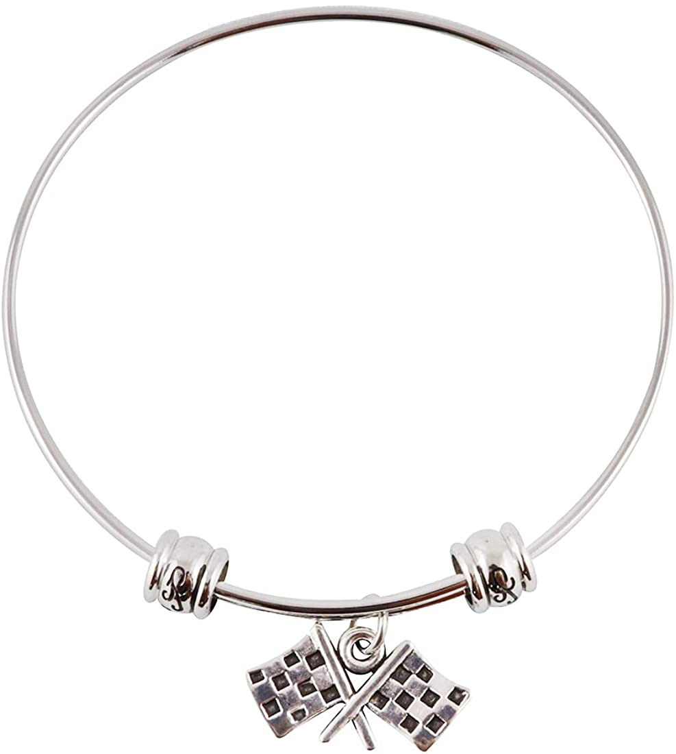Checkered Racing Flags Fancy Bangle-0