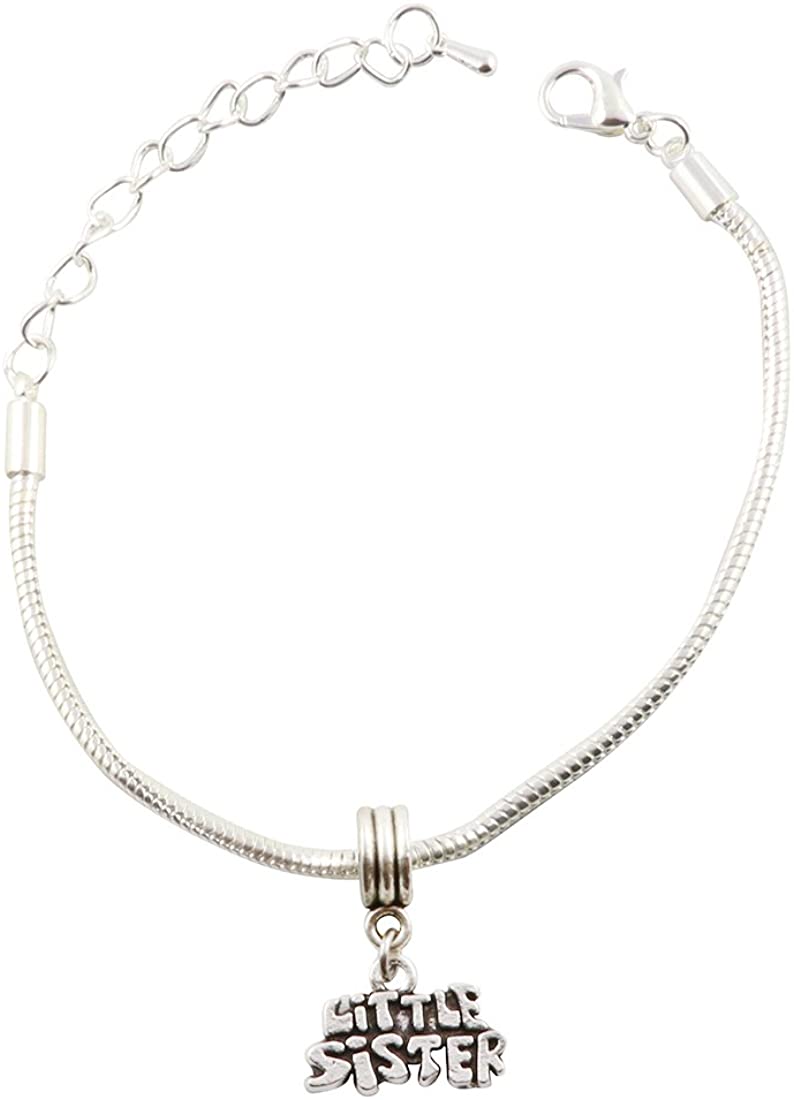 Emerald Park Jewelry Little Sister Snake Chain Charm Bracelet-0