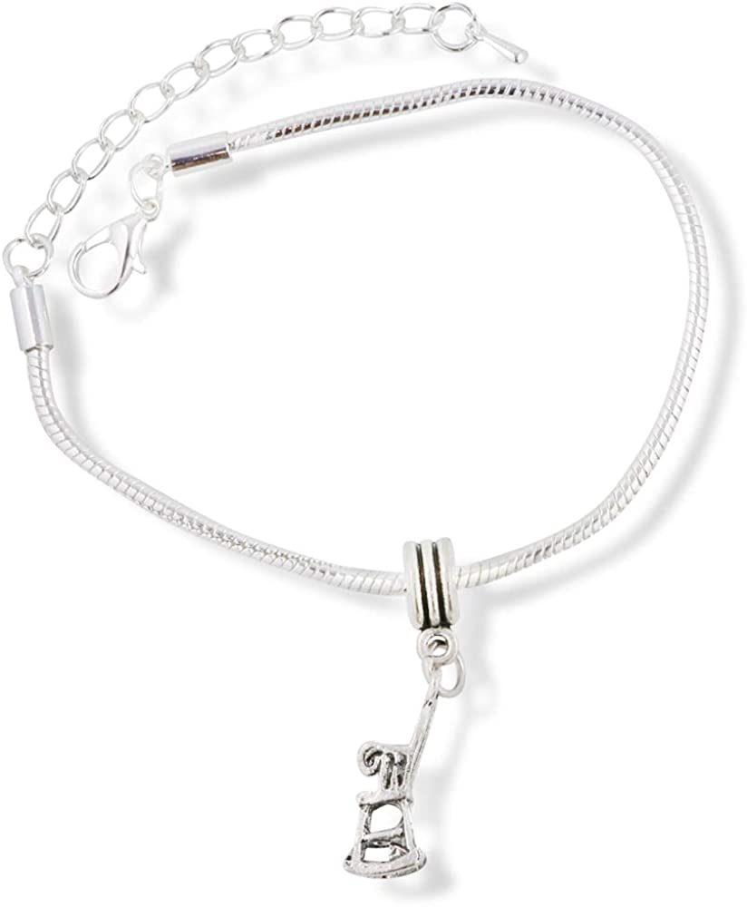 Emerald Park Jewelry Rocking Chair Bracelet | Stainless Steel Snake Chain Charm Bracelet-1