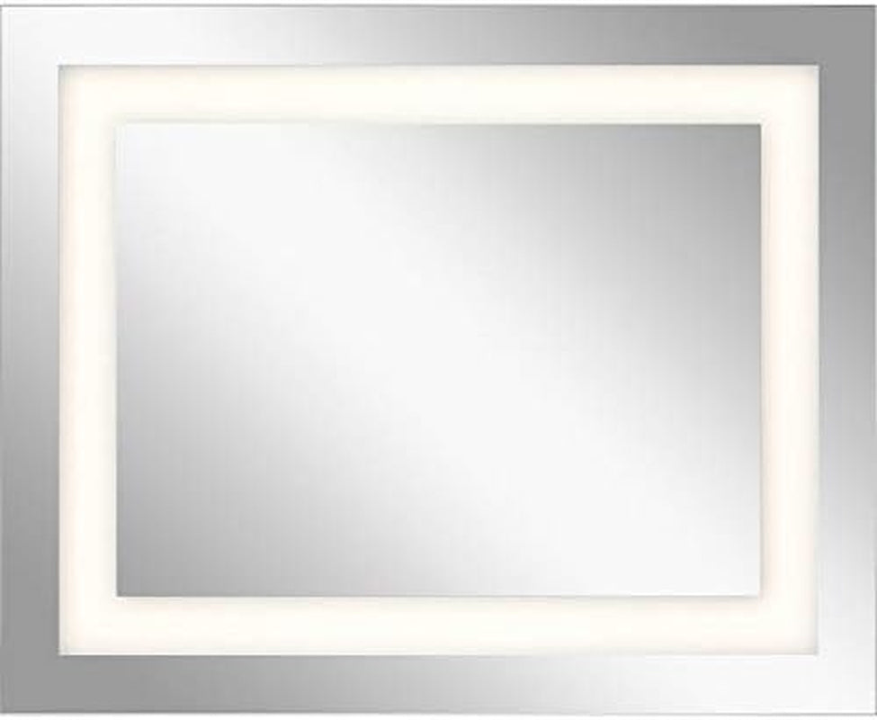 LED Backlit Mirror Chrome 30x24 Inch Vanity Mirror-2