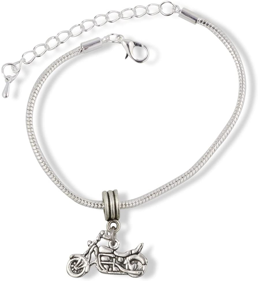 Emerald Park Jewelry Streetbike Motorcycle Street Motorbike Snake Chain Charm Bracelet-0