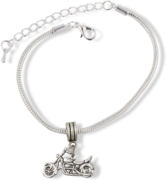 Emerald Park Jewelry Streetbike Motorcycle Street Motorbike Snake Chain Charm Bracelet-0