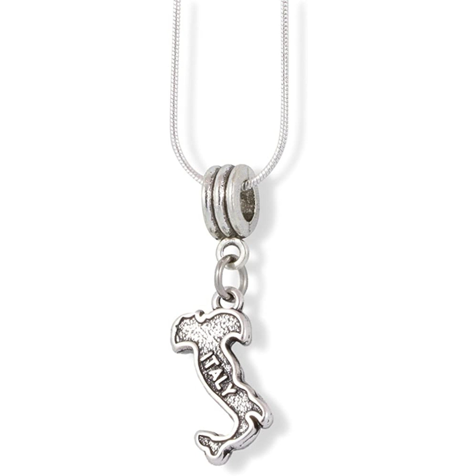 Italian Necklace Pendant Italy Country Map Charm-0