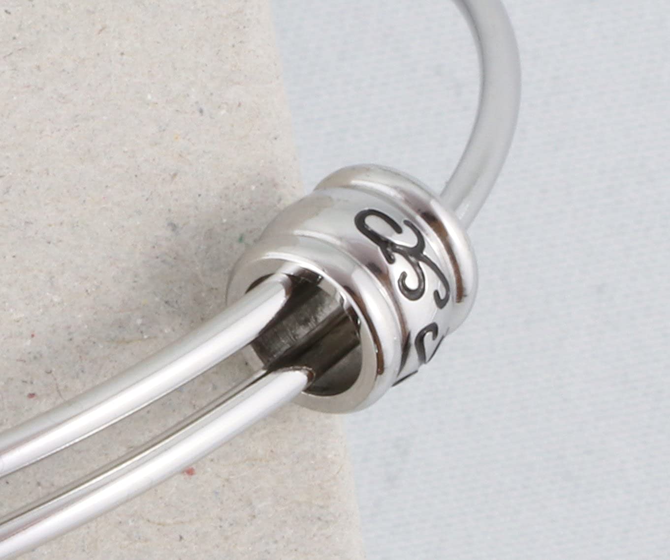 EPJ Aim High Text Fancy Charm Bangle-1