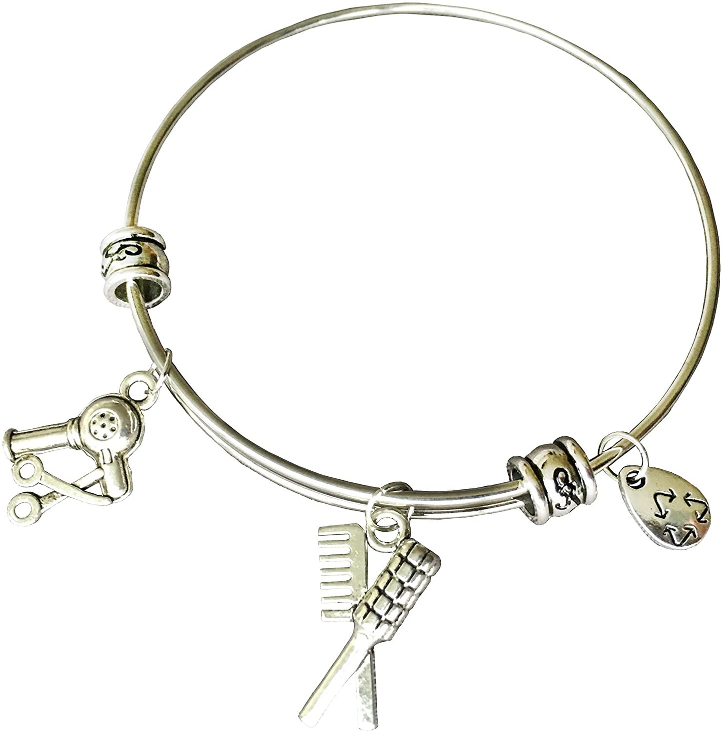 Hair Stylist Bracelet | Stainless Steel Bangle-0