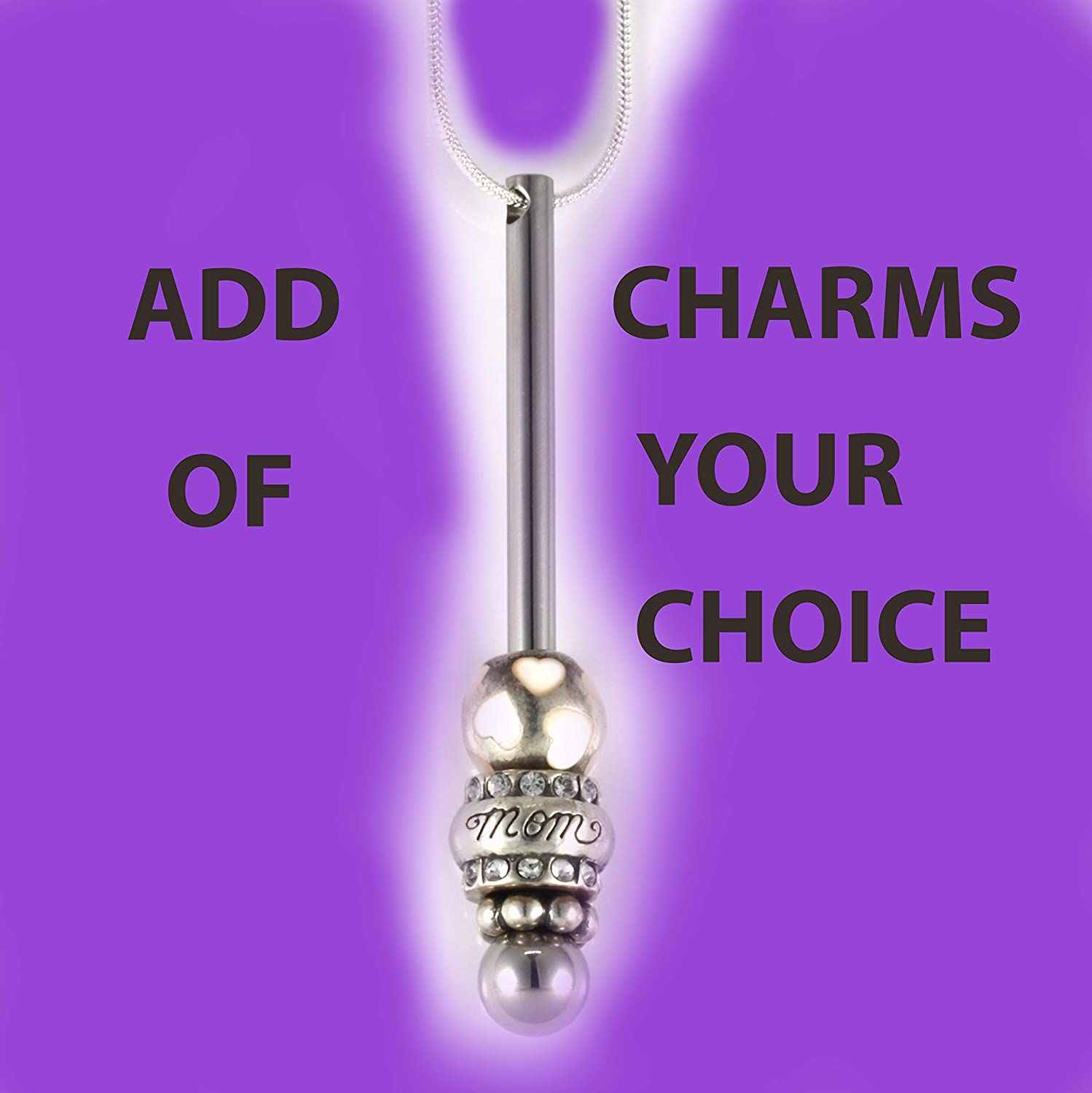 Charm Holder | The Varenna Charm Necklace Creates Charm Necklaces that You Want using Your Own Charms Compatible with Pandora This is a Great Gift for Someone with Charms they are proud of-2