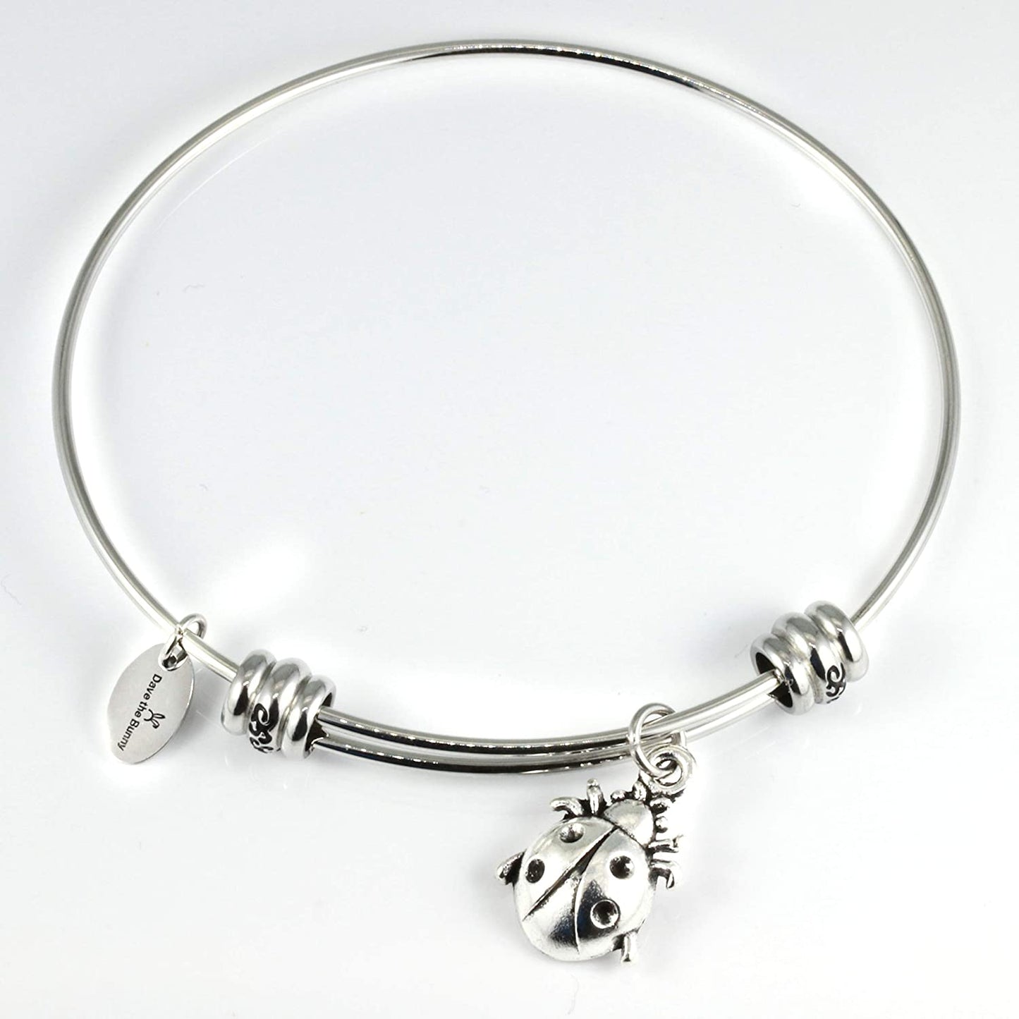 Lady Bug Bracelet for Women | Ladybugs Jewelry Hypoallergenic Stainless Steel Bangle for Sensitive Skin Great Lady Bug Bracelets and Ladybug Things for Women and Ladybug Charm Bracelet for Women-3