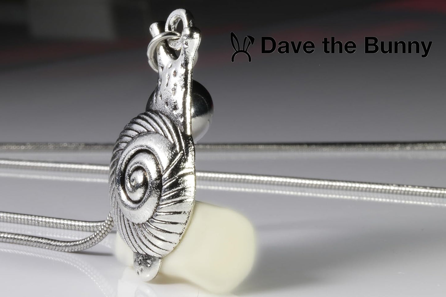 Dave The Bunny Snail Necklace - Nature Necklace for Men and Women-4