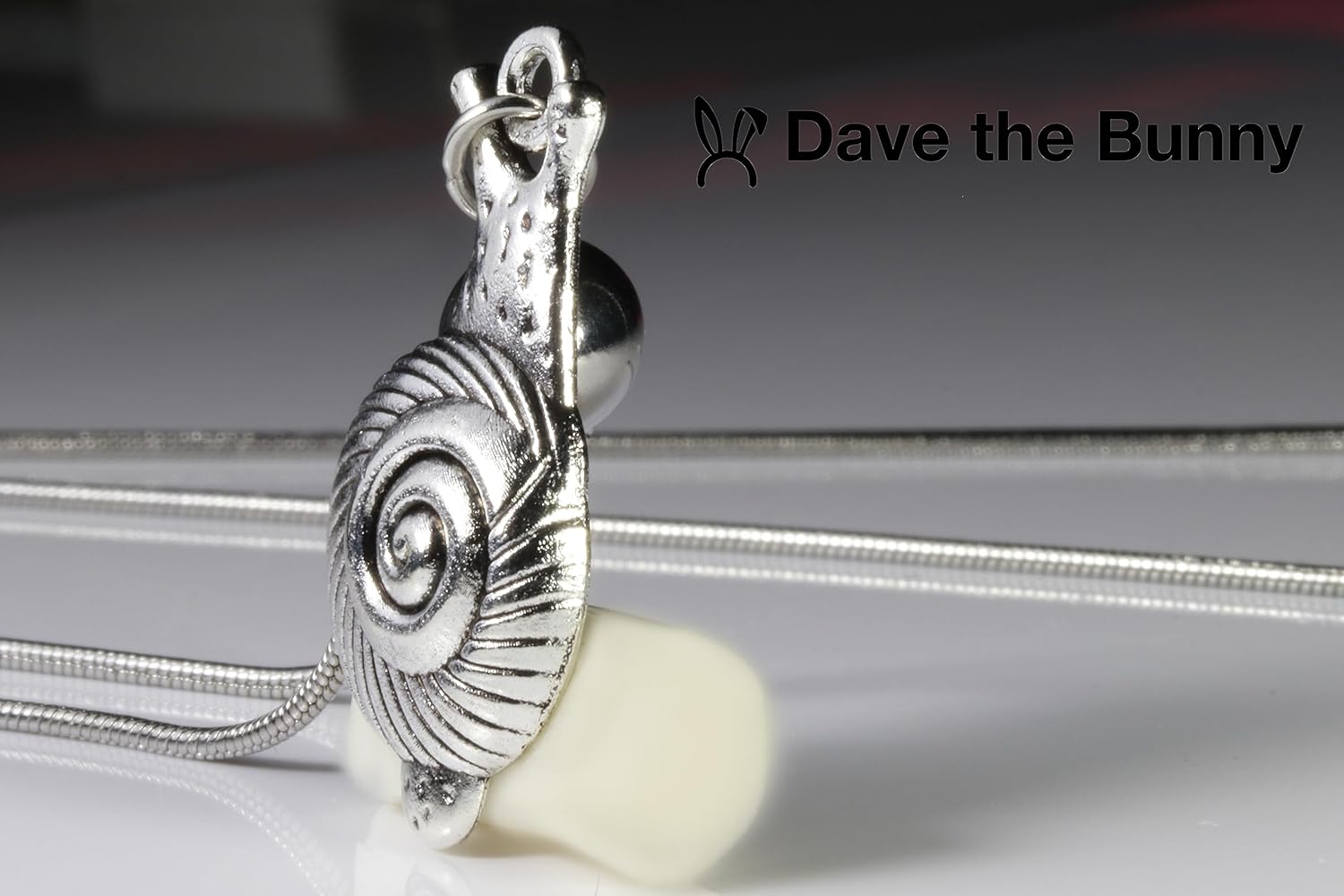 Dave The Bunny Snail Necklace - Nature Necklace for Men and Women-4