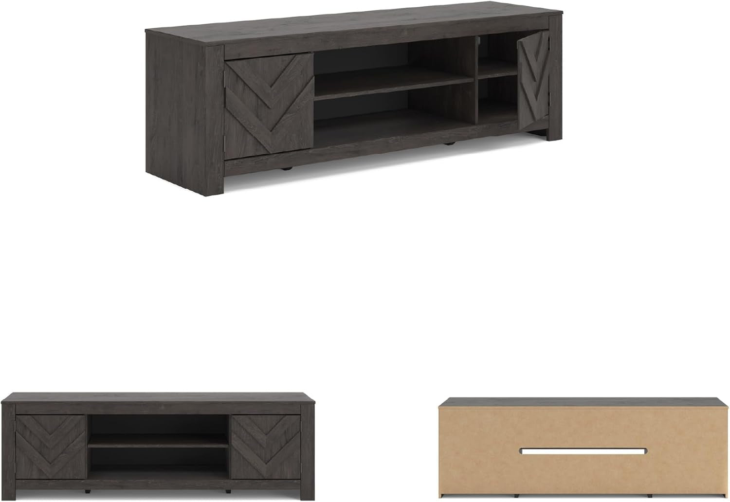 Cayboni Contem porary SeventyOneInch TV Stand Ebony-3