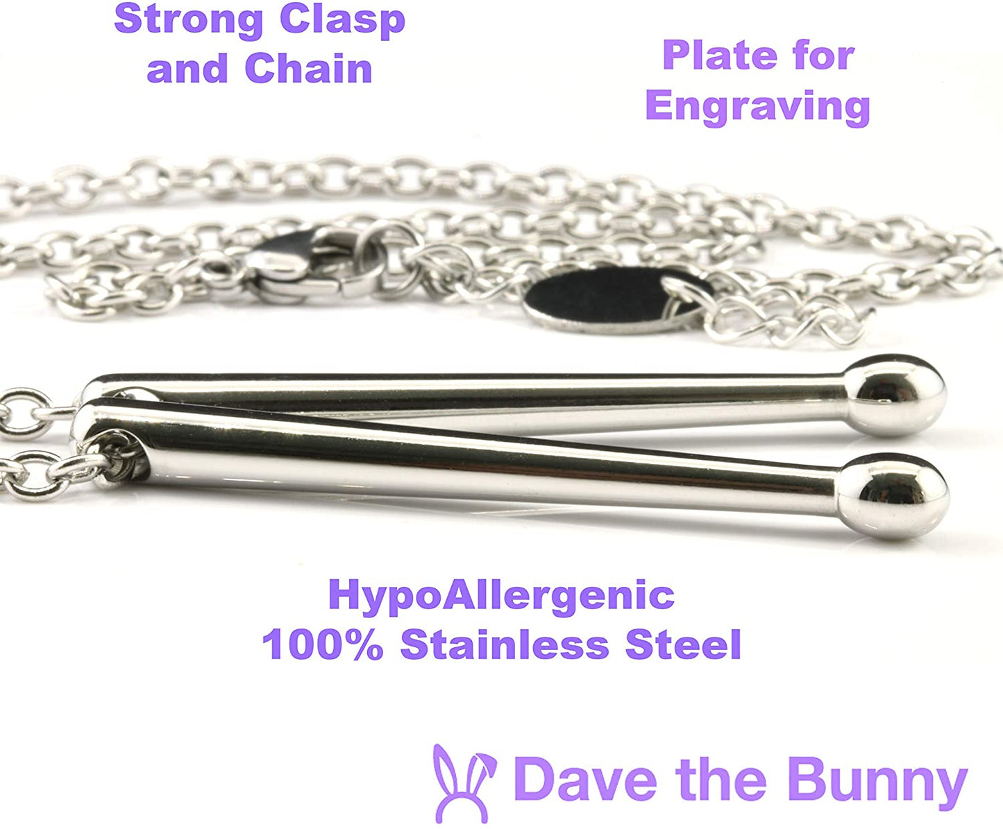 Drumstick Necklace for Men | Drummer Gifts Women Stainless Steel Pendant Necklace Charm Jewelry-2