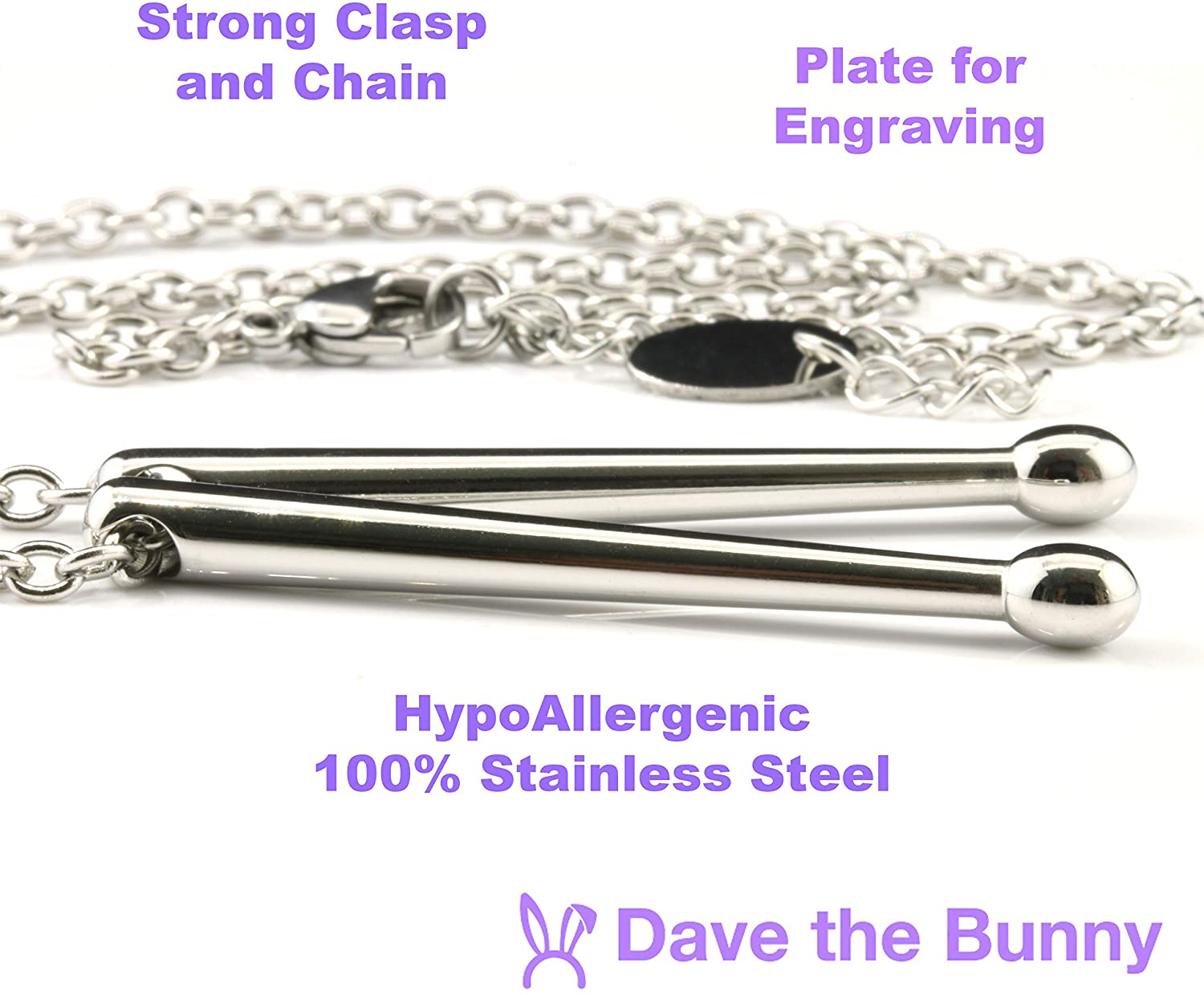 Drumstick Necklace for Men | Drummer Gifts Women Stainless Steel Pendant Necklace Charm Jewelry-2