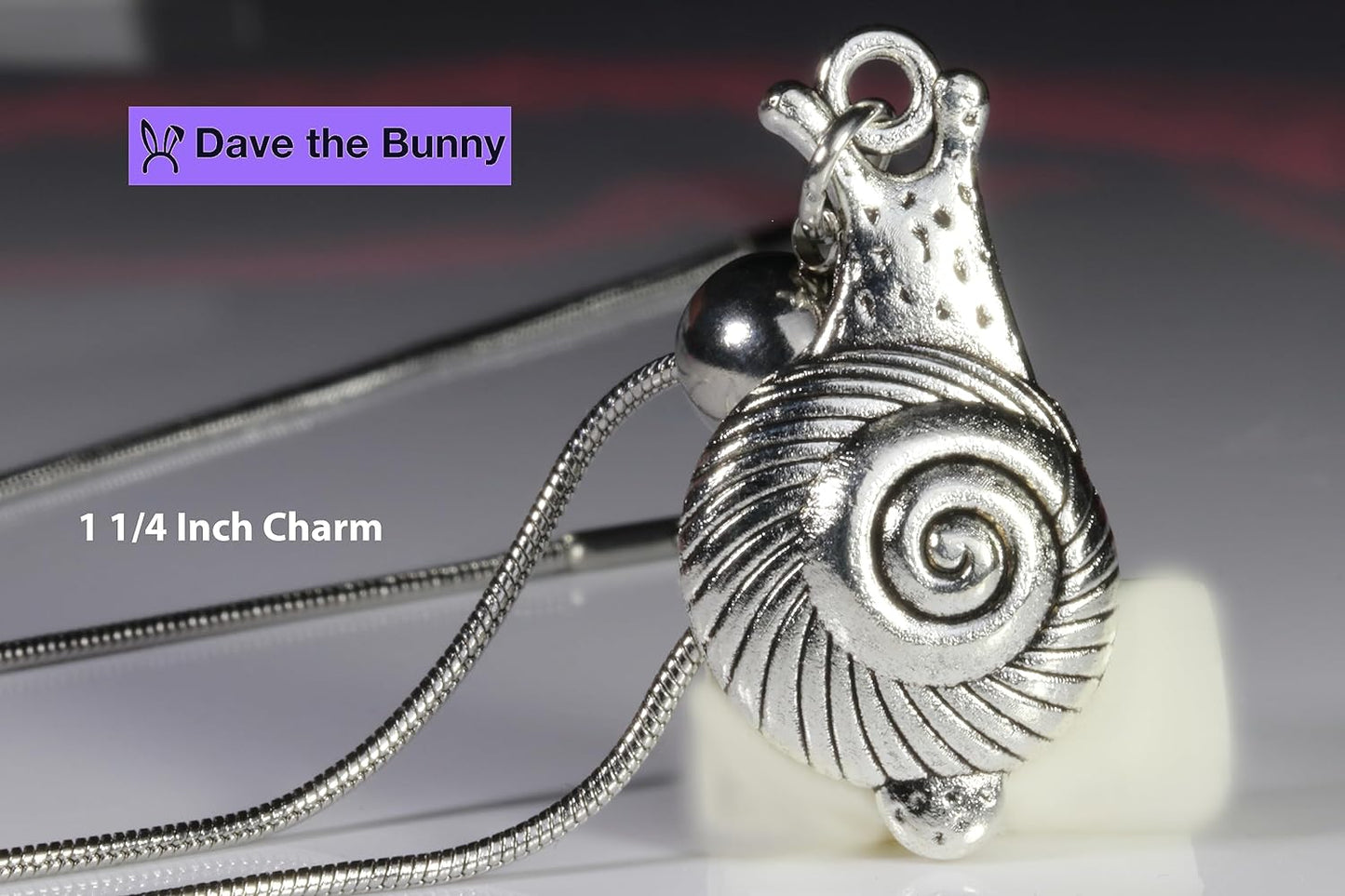 Dave The Bunny Snail Necklace - Nature Necklace for Men and Women-2