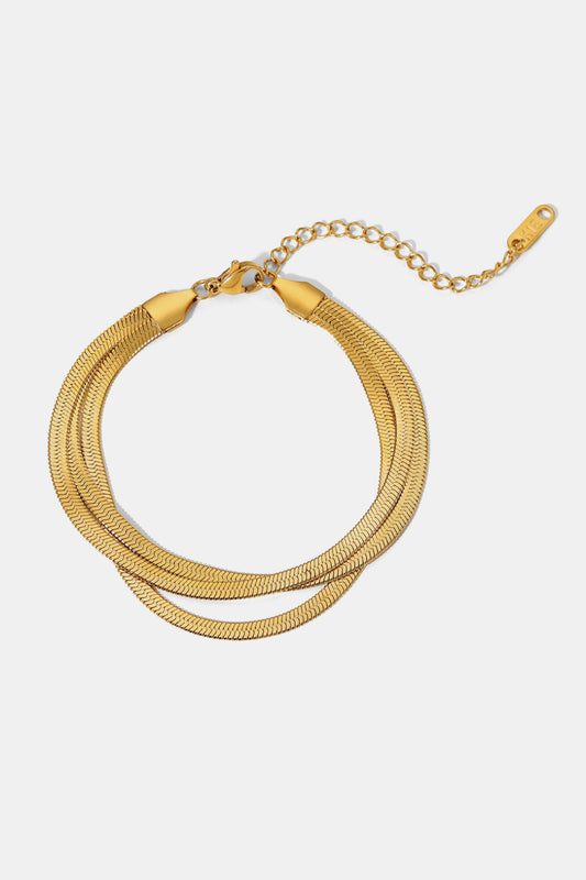 Triple-Layered Snake Chain Bracelet-0
