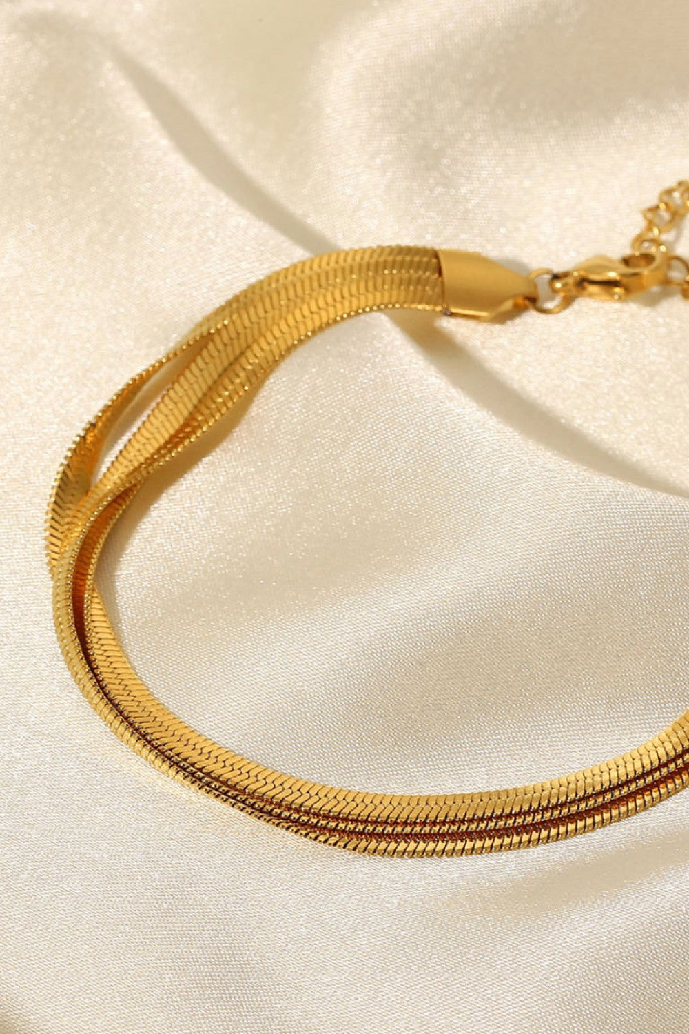 Triple-Layered Snake Chain Bracelet-3