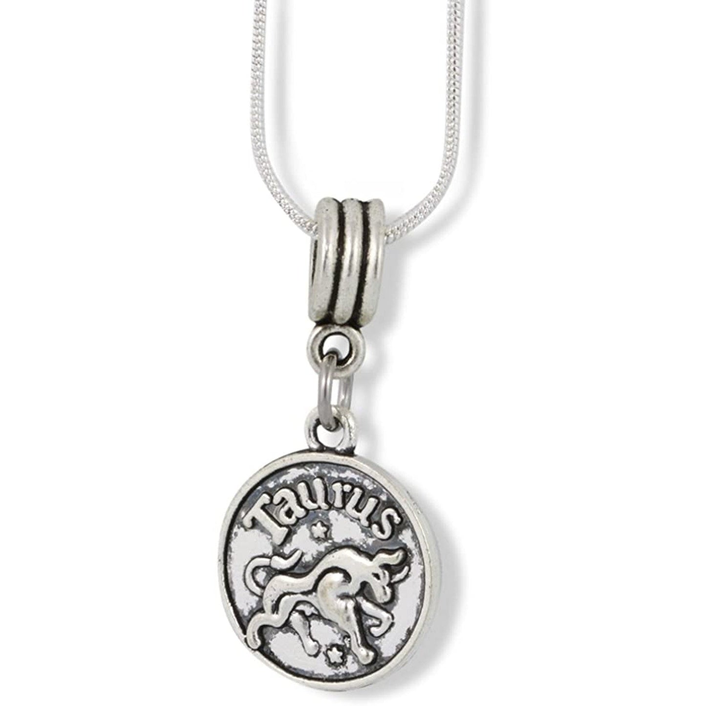 Taurus Astrology Horoscope Charm Snake Chain Necklace-0