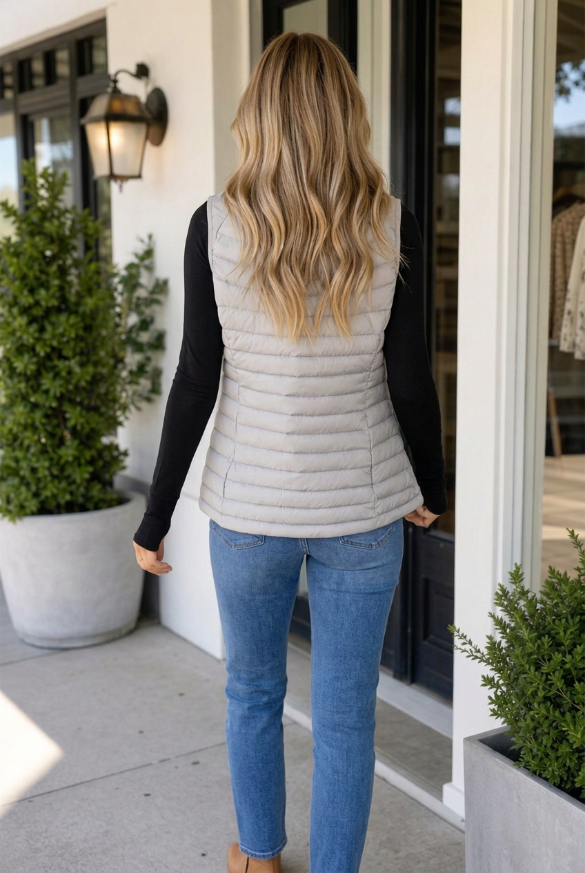 Juliana Zipped Puffer Vest-1