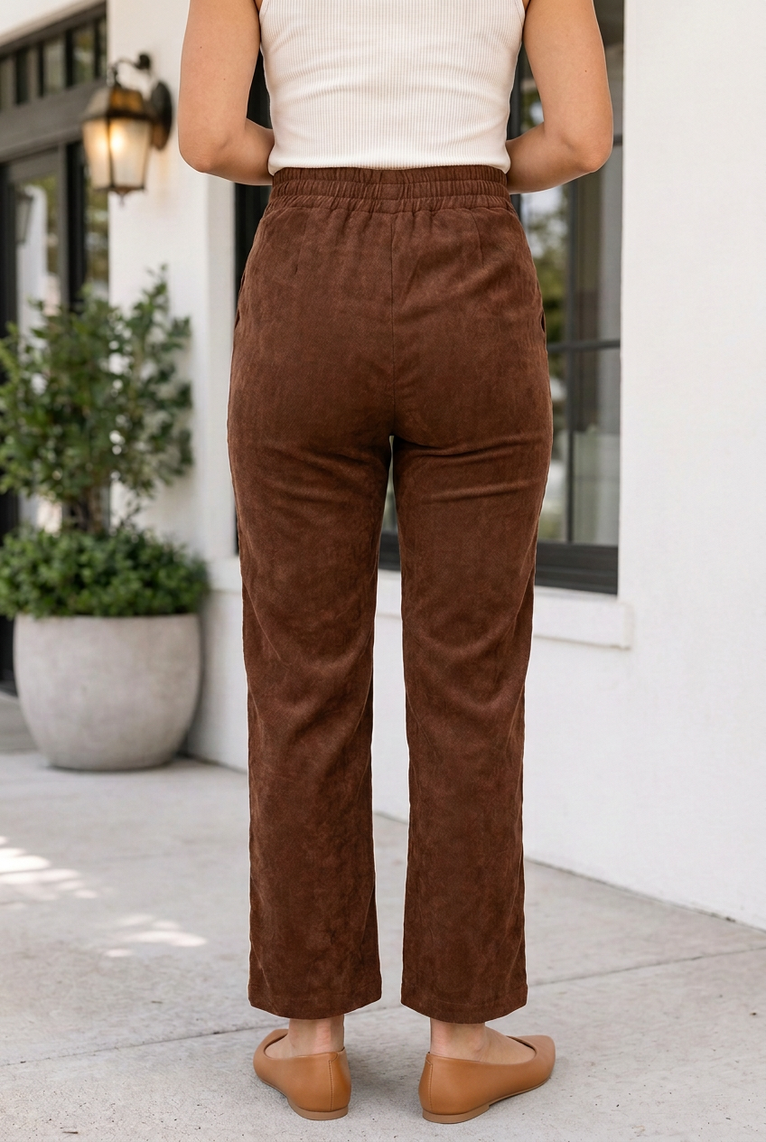 Leighton Ankle Length Corduroy Pants-1