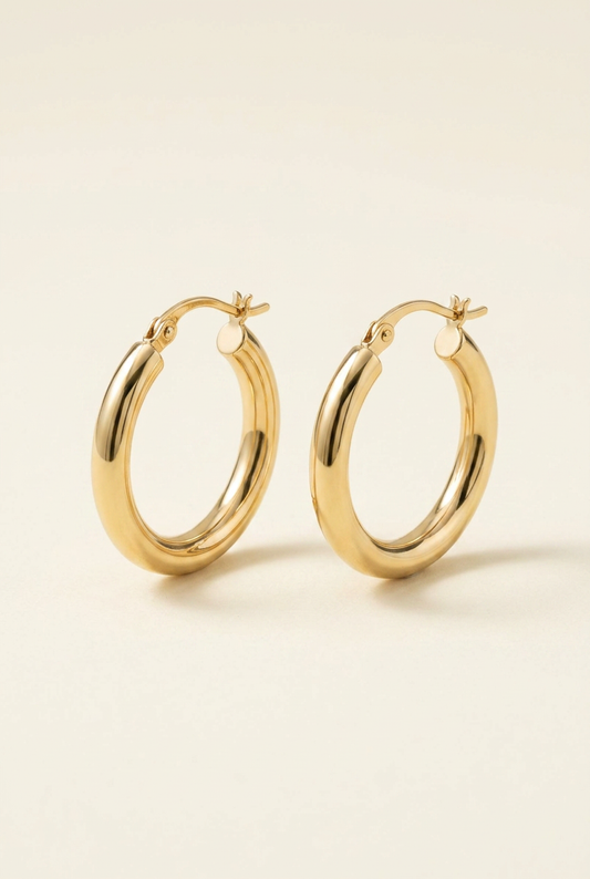 Elizabeth Classic Latch Tube Hoop Earrings-0